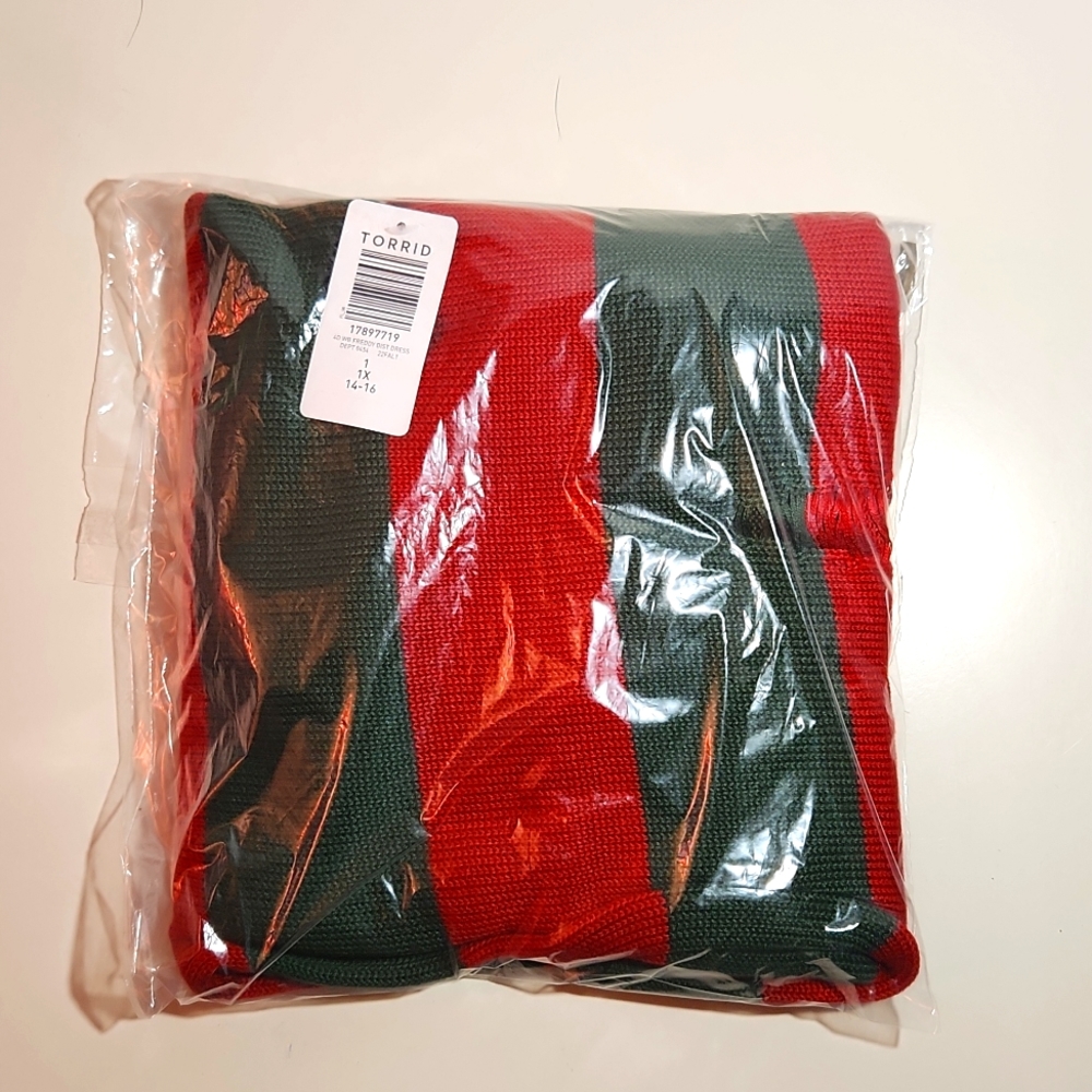 ❤️NWT VINTAGE TORRID NIGHTMARE ON ELM STREET FREDDY KRUGER COSTUME DRESS PLUS - Picture 8 of 12